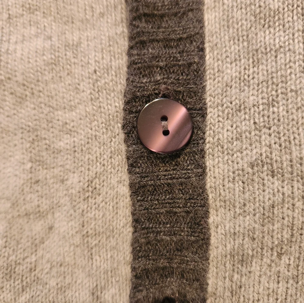 Ann Taylor LOFT Cardigan Sweater, Heathered Gray, Rabbit Hair Blend Sz Med EUC